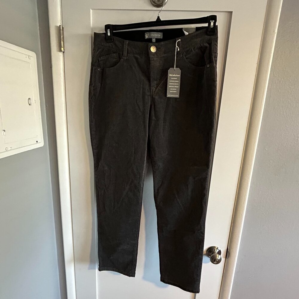 NWT 16w Wit & Wisdom Gray Corduroy Pants